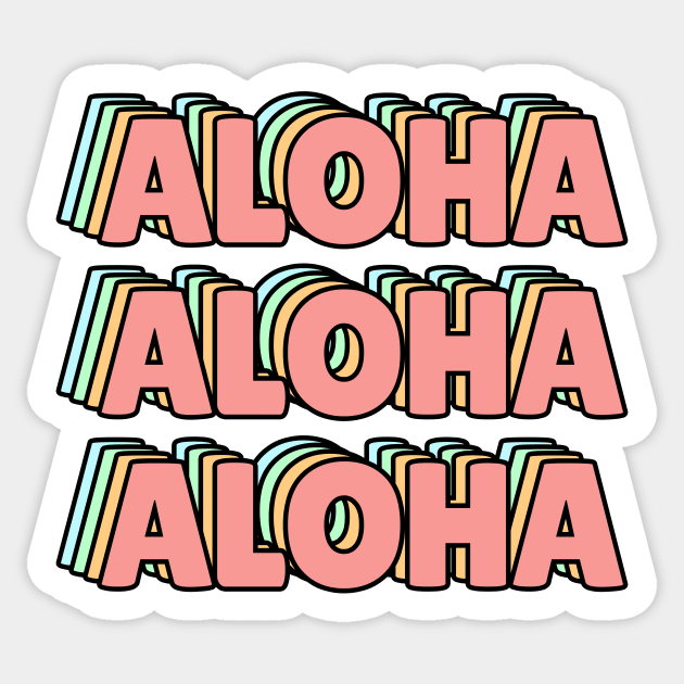 Aloha Pastel Vibes Sticker by lukassfr